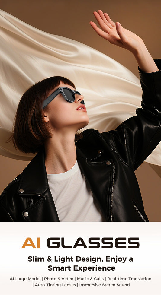 Myo Smart Glasses – Tinted Edition + Charging Case