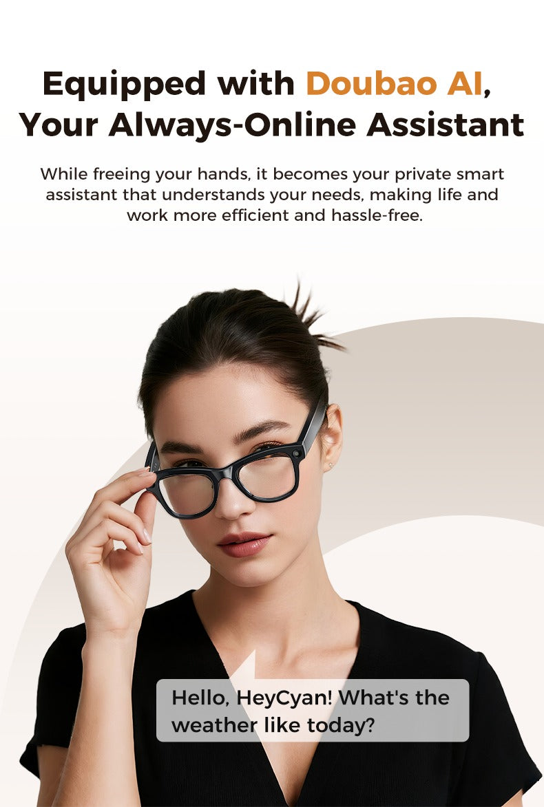 Myo Smart Glasses – Clear Lens Edition + Charging Case